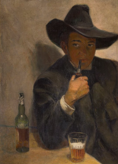 Self Portrait with Broad-Brimmed Hat Diego Rivera